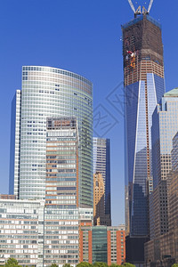 建筑物户外著名的纽约市天线和街头观景图片