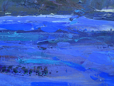 一笔装饰深蓝色彩笔刷中风抽象艺术背景油背景