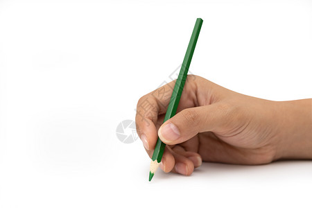 书写绿色铅笔图片