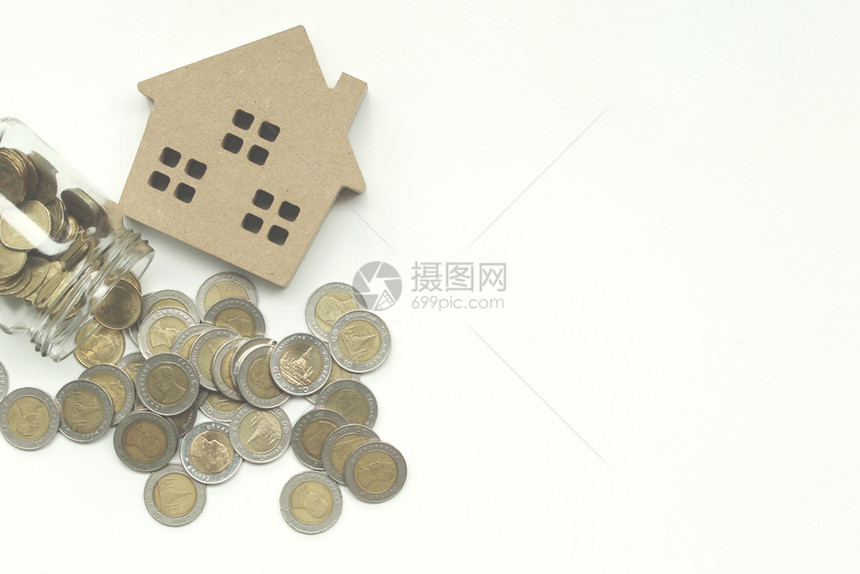 金融的经济银行租赁抵押贷款和用于复制空间概念的泰国地产汇票图片