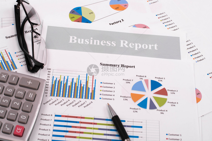 利润收益统计业务图表报告商业文件图片