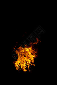 刻录机真实的火焰正在燃烧黑色背景上燃起烹饪图片