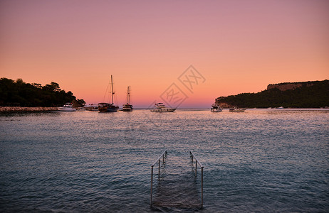 海上晚霞夕阳图片