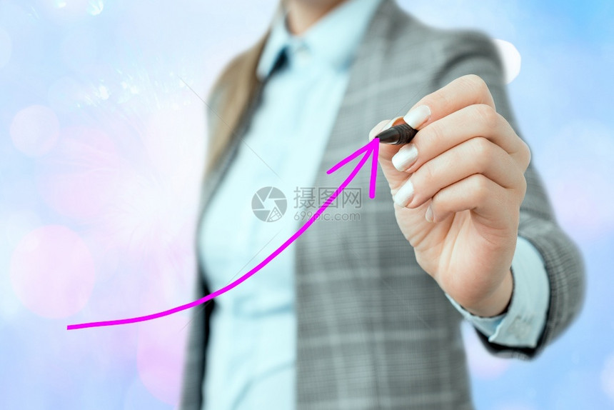 向上升的数字箭头曲线表示增长发展概念箭头曲线插图面对向上升表示成功就改进发展数字箭头图象征着增长方向前图片