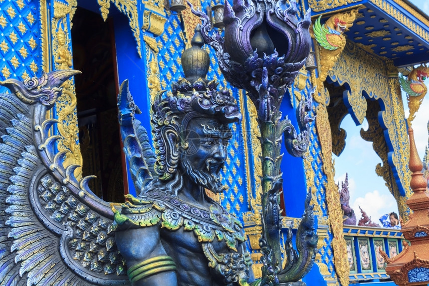 旅游结石宗教泰国寺庙小说中的天使雕像图片