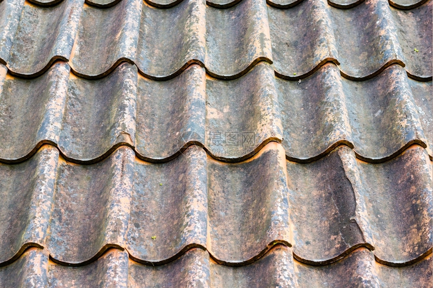 几何的旧屋顶瓷砖背景图案细节住宅图片