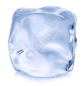冰颜色冷冻白背景上孤立的Ice方特结体图片