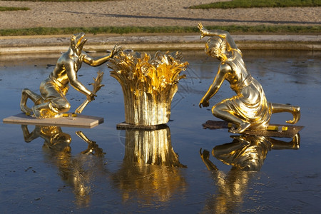 欧洲喷泉法国兰西州凡尔赛城堡的不老泉旅游图片