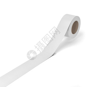 塑料胶带白色背景上孤立的空白苏格兰胶带3d插图标签条卷轴设计图片