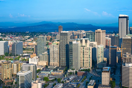 外部的西方照片美国华盛顿州西雅图市下城和中央区心图片