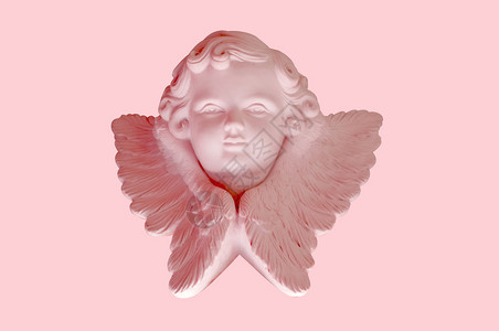 白色翅膀素材AngelicCupid雕像古老的回溯效果风格图片目的石膏宗教设计图片