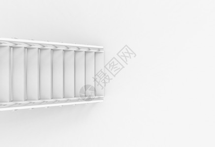 内部的几何镶木地板3d以空间地面背景复制方式对现代白色楼梯子案进行空中观察商业高清图片素材