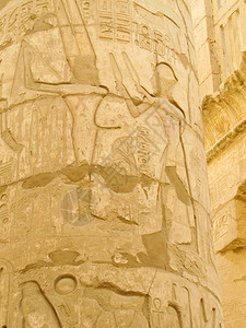 永恒卡纳克纪念碑埃及卢索Karnak寺庙古老的Ruins古迹废墟图片