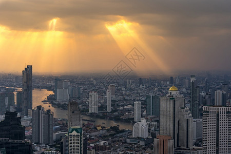 景观都会建筑物曼谷泰国市航空视图曼谷图片