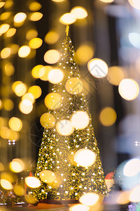 金的假期圣诞节和新年快乐背景的摘要简讯周刊bokeh黄色的图片