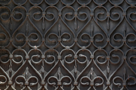 美丽艺术金属门装饰空间的金属铸铁元件绫图片