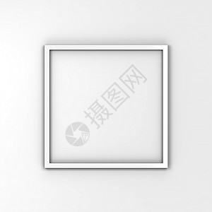 干净的简单照片白色背景上孤立的简单框架3d插图图片
