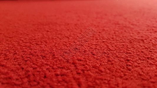 红地毯关闭纹理背景红色的有质感毛茸图片