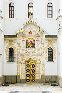 金的乌克兰基辅PecherskLavra修道院金门宗教的历史图片