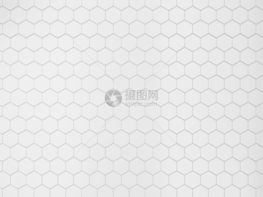 户外白色六边瓷砖3d背景浴室厨房图片