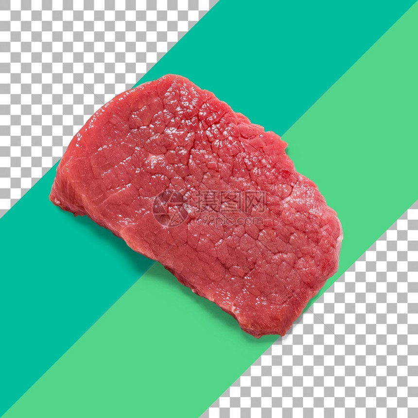 蛋白质倾斜新鲜的孤立牛排肉图片