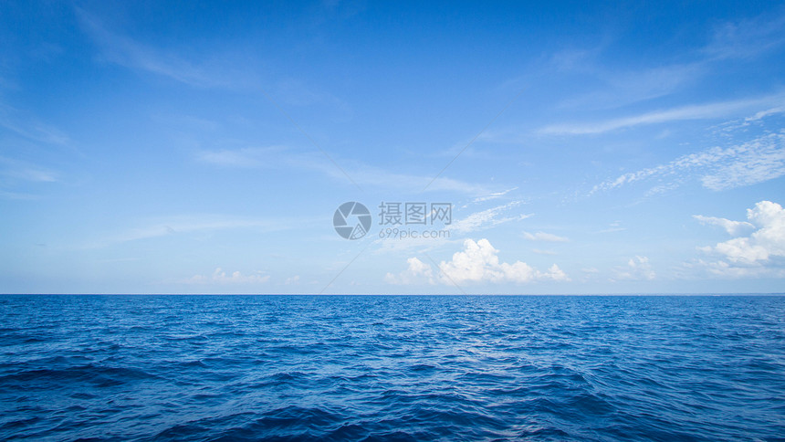 鼓舞人心的清空蓝大洋和天场景美丽图片