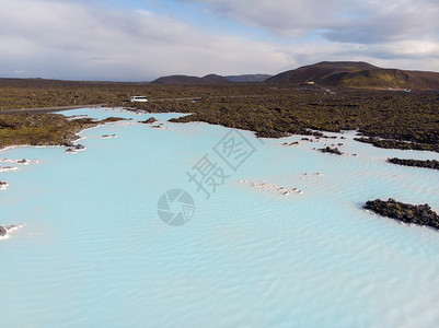 主要的位于冰岛雷克雅未的主要旅游景点之一的蓝环礁湖温泉洗澡自然图片