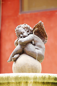 可爱丘比特象征雕像情人节Cupid装饰品背景