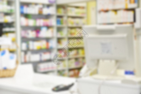 药店货架上的药物背景图片