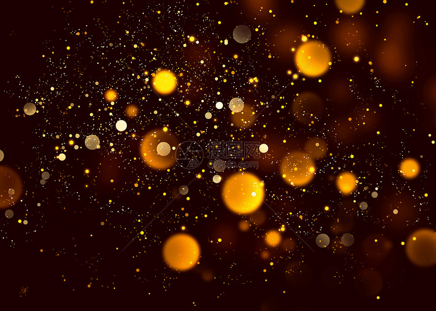 闪耀空的优雅万圣节抽象bokeh橙亮光闪的夜幕背景图片
