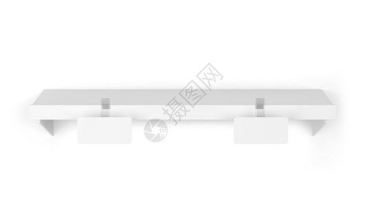 摇摇晃晃的市场货架模型3d插图中白色背景所孤立的空白瓦布勒标签透明纸一种设计图片
