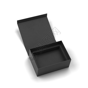 盒子白色背景上孤立的磁盒3d放大图示空白包装模型的覆盖图片