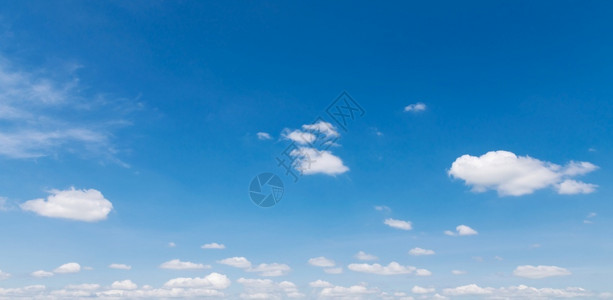 蓝色天空有白云晴颜色际线图片