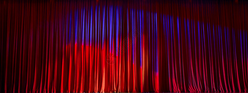 弗拉明戈舞红色窗帘全景灯光照亮一幕班级明的娱乐设计图片
