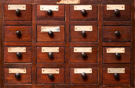 背景和纹理非常古老的木制柜子内有抽屉木制柜子内有抽屉数据图书馆细胞图片