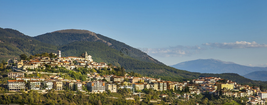 山Basilicata意大利波滕扎省MarsicoNuovo的观点镇历史图片