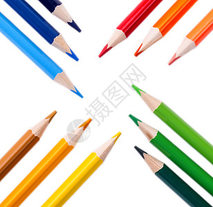 不同色系的彩色铅笔图片