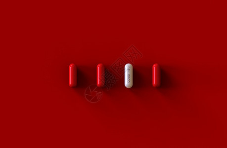 红色胶囊药物背景图片