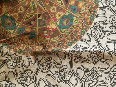 骆驼织物帕拉卡斯古时Inka艺术鬼背面图片
