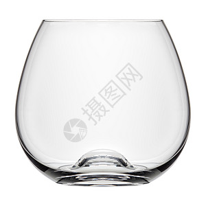单身的白色背景小型单空古典白兰地玻璃单一白兰地玻璃纯色的小酒杯图片