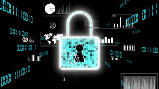 不安全感开锁系统有远见的网络安全加密技术保护数据隐私3D渲染计算机图形有远见的网络安全加密技术保护数据隐私设计图片
