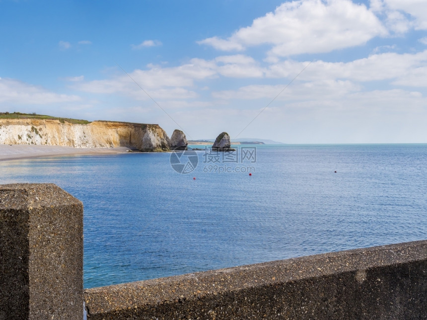 西方夏季Wight岛旅游景点英国格兰夏天云图片