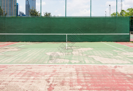 法庭休闲的场地城市公园体育综合半网球场的图片