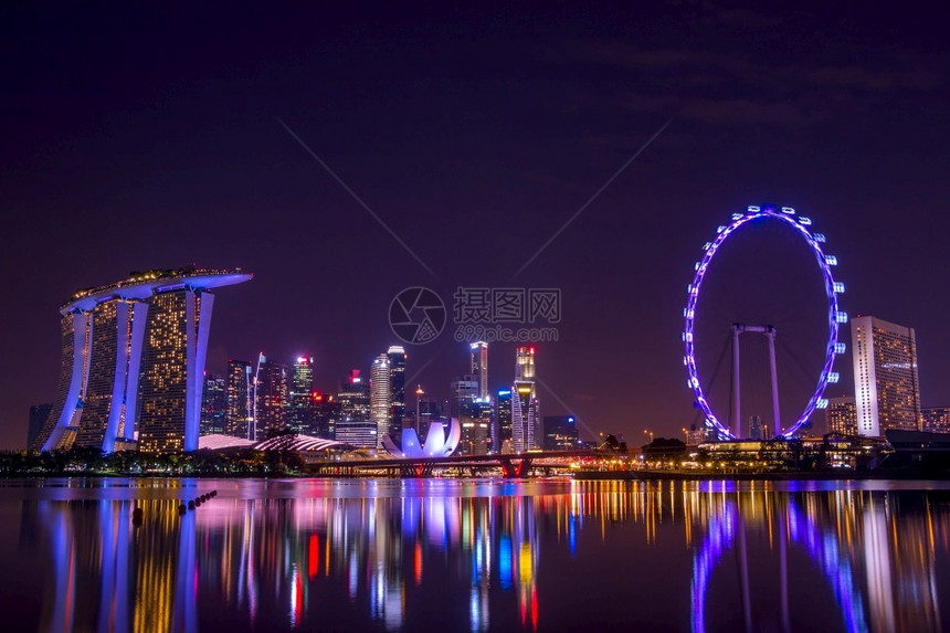 新加坡繁华的城市美景图片