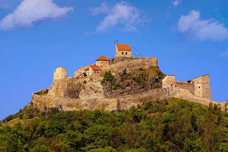 拉斯诺夫古老的城堡在山顶上著名的陈年图片
