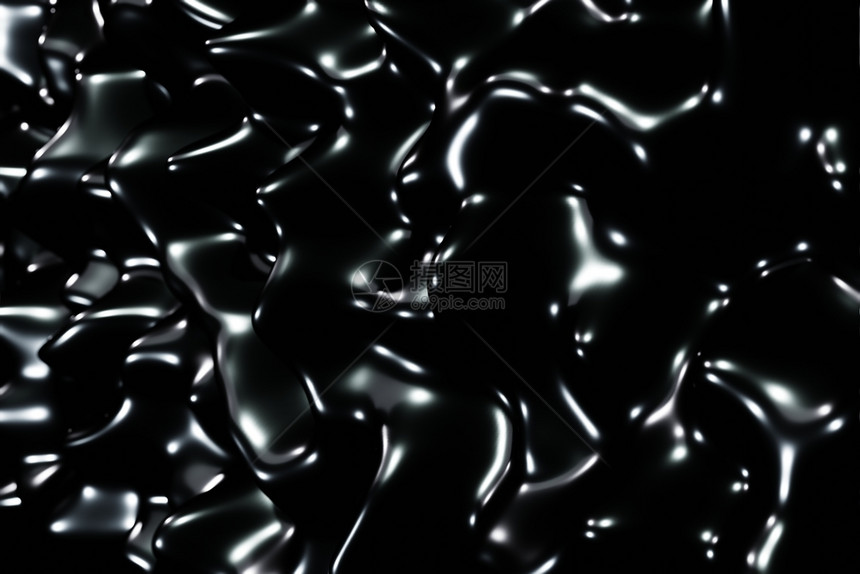 光滑的波纹黑液体移动技术背景3d推文摘要黑色液体波转移技术电影图片