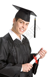 毕业生手拿毕业证书图片