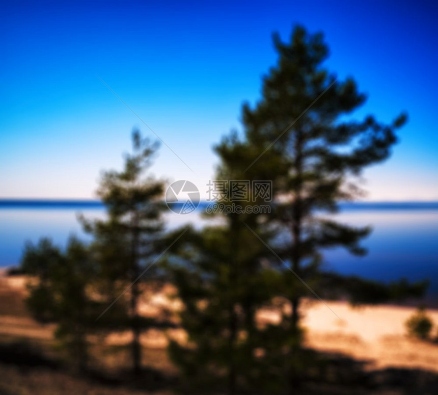 锋利的旅行反射清晨光滑山湖风景布基图片