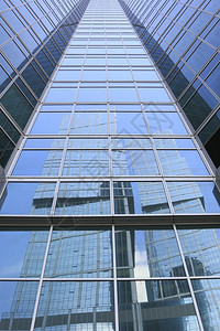 现代办公大楼玻璃面罩有反射金融的建筑物未来派图片