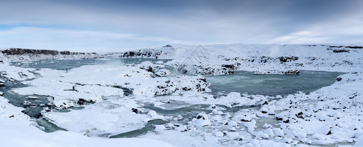 乌里达福斯Urridafos旅行美丽白雪皑图片